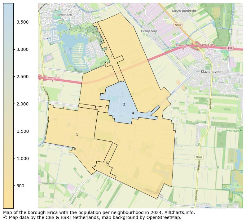 Image of the borough Erica at the map. This image is used as introduction to this page. This page shows a lot of information about the population in the borough Erica (such as the distribution by age groups of the residents, the composition of households, whether inhabitants are natives or Dutch with an immigration background, data about the houses (numbers, types, price development, use, type of property, ...) and more (car ownership, energy consumption, ...) based on open data from the Dutch Central Bureau of Statistics and various other sources!