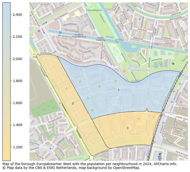 Image of the borough Europakwartier West at the map. This image is used as introduction to this page. This page shows a lot of information about the population in the borough Europakwartier West (such as the distribution by age groups of the residents, the composition of households, whether inhabitants are natives or Dutch with an immigration background, data about the houses (numbers, types, price development, use, type of property, ...) and more (car ownership, energy consumption, ...) based on open data from the Dutch Central Bureau of Statistics and various other sources!