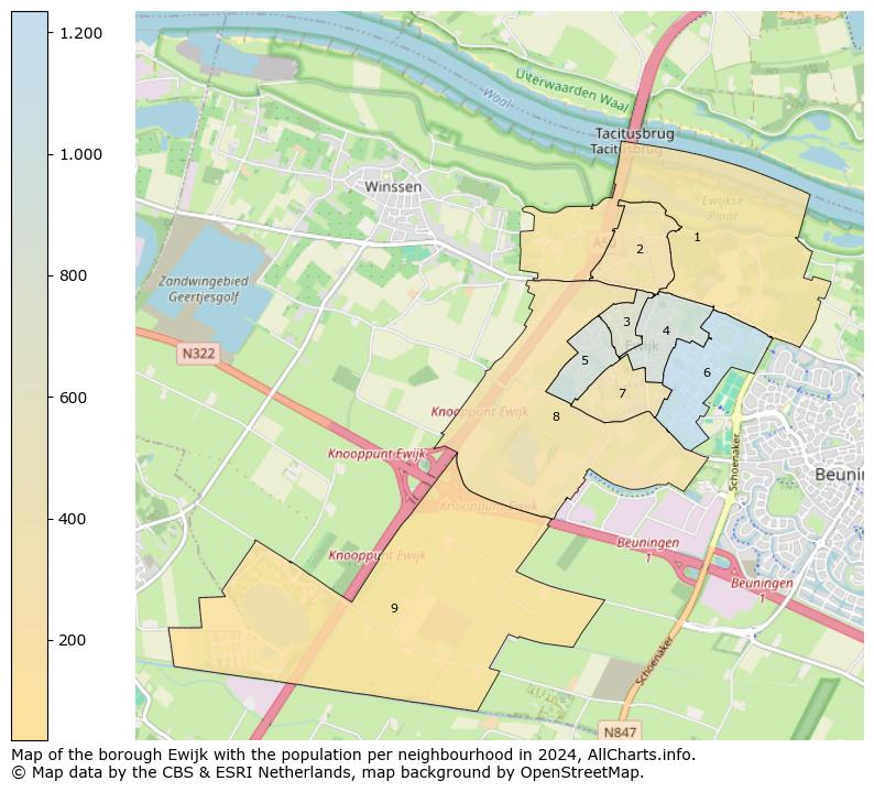 Image of the borough Ewijk at the map. This image is used as introduction to this page. This page shows a lot of information about the population in the borough Ewijk (such as the distribution by age groups of the residents, the composition of households, whether inhabitants are natives or Dutch with an immigration background, data about the houses (numbers, types, price development, use, type of property, ...) and more (car ownership, energy consumption, ...) based on open data from the Dutch Central Bureau of Statistics and various other sources!