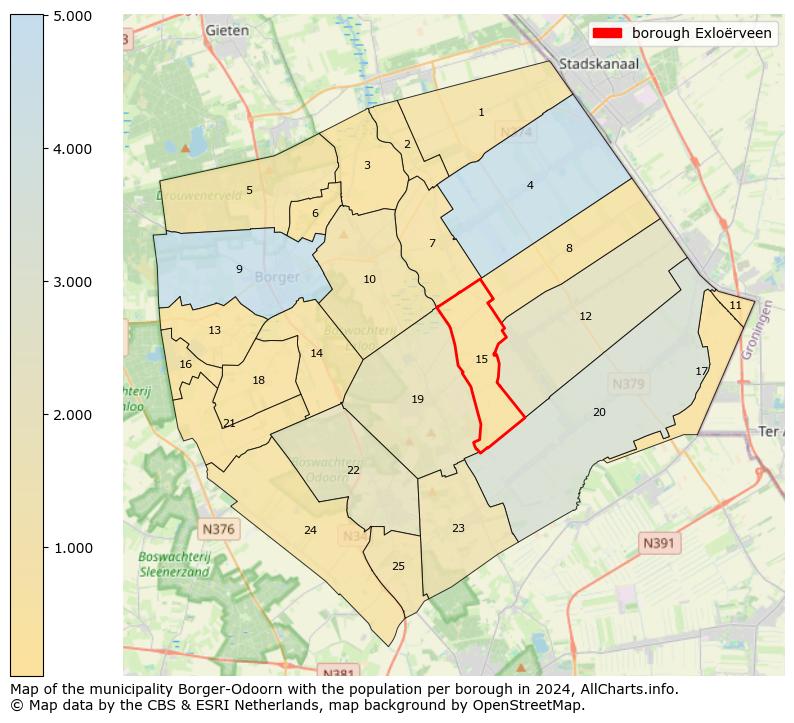 Image of the borough Exloërveen at the map. This image is used as introduction to this page. This page shows a lot of information about the population in the borough Exloërveen (such as the distribution by age groups of the residents, the composition of households, whether inhabitants are natives or Dutch with an immigration background, data about the houses (numbers, types, price development, use, type of property, ...) and more (car ownership, energy consumption, ...) based on open data from the Dutch Central Bureau of Statistics and various other sources!