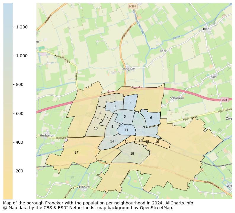 Image of the borough Franeker at the map. This image is used as introduction to this page. This page shows a lot of information about the population in the borough Franeker (such as the distribution by age groups of the residents, the composition of households, whether inhabitants are natives or Dutch with an immigration background, data about the houses (numbers, types, price development, use, type of property, ...) and more (car ownership, energy consumption, ...) based on open data from the Dutch Central Bureau of Statistics and various other sources!