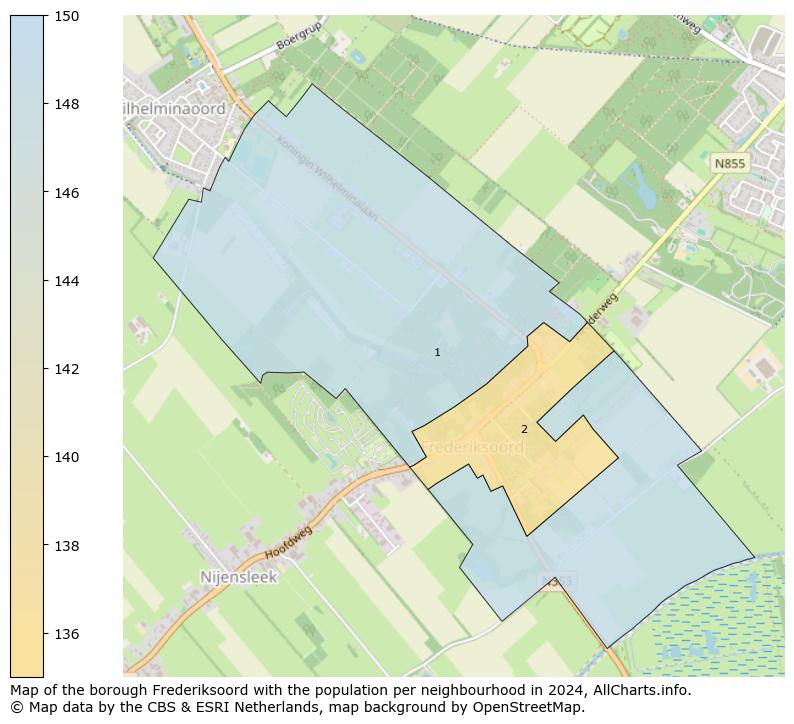 Image of the borough Frederiksoord at the map. This image is used as introduction to this page. This page shows a lot of information about the population in the borough Frederiksoord (such as the distribution by age groups of the residents, the composition of households, whether inhabitants are natives or Dutch with an immigration background, data about the houses (numbers, types, price development, use, type of property, ...) and more (car ownership, energy consumption, ...) based on open data from the Dutch Central Bureau of Statistics and various other sources!