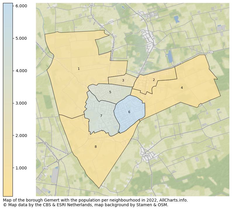 Map of the borough Gemert with the population per neighbourhood in 2022. This page shows a lot of information about residents (such as the distribution by age groups, family composition, gender, native or Dutch with an immigration background, ...), homes (numbers, types, price development, use, type of property, ...) and more (car ownership, energy consumption, ...) based on open data from the Dutch Central Bureau of Statistics and various other sources!