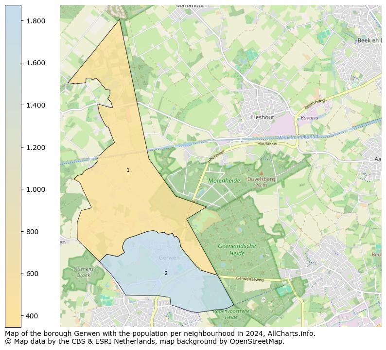 Image of the borough Gerwen at the map. This image is used as introduction to this page. This page shows a lot of information about the population in the borough Gerwen (such as the distribution by age groups of the residents, the composition of households, whether inhabitants are natives or Dutch with an immigration background, data about the houses (numbers, types, price development, use, type of property, ...) and more (car ownership, energy consumption, ...) based on open data from the Dutch Central Bureau of Statistics and various other sources!