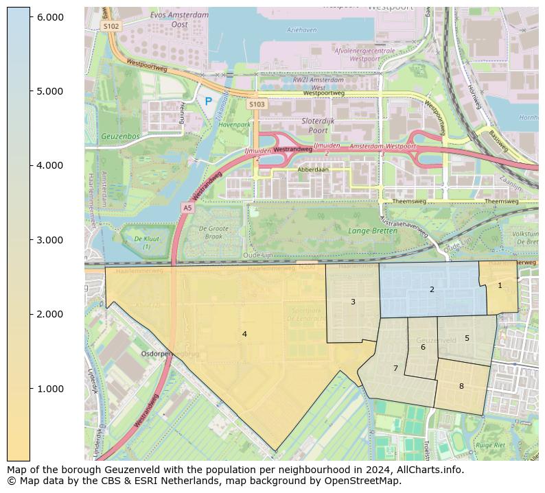 Image of the borough Geuzenveld at the map. This image is used as introduction to this page. This page shows a lot of information about the population in the borough Geuzenveld (such as the distribution by age groups of the residents, the composition of households, whether inhabitants are natives or Dutch with an immigration background, data about the houses (numbers, types, price development, use, type of property, ...) and more (car ownership, energy consumption, ...) based on open data from the Dutch Central Bureau of Statistics and various other sources!