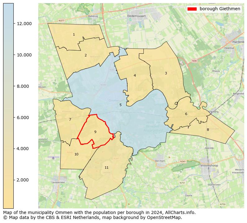 Image of the borough Giethmen at the map. This image is used as introduction to this page. This page shows a lot of information about the population in the borough Giethmen (such as the distribution by age groups of the residents, the composition of households, whether inhabitants are natives or Dutch with an immigration background, data about the houses (numbers, types, price development, use, type of property, ...) and more (car ownership, energy consumption, ...) based on open data from the Dutch Central Bureau of Statistics and various other sources!