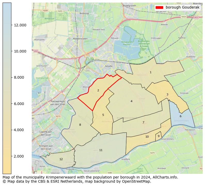 Image of the borough Gouderak at the map. This image is used as introduction to this page. This page shows a lot of information about the population in the borough Gouderak (such as the distribution by age groups of the residents, the composition of households, whether inhabitants are natives or Dutch with an immigration background, data about the houses (numbers, types, price development, use, type of property, ...) and more (car ownership, energy consumption, ...) based on open data from the Dutch Central Bureau of Statistics and various other sources!