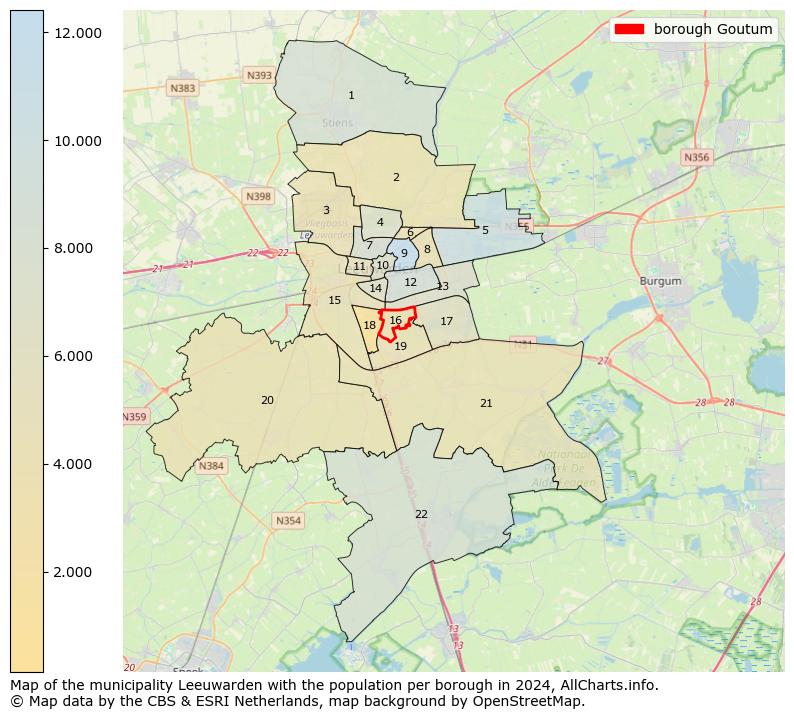 Image of the borough Goutum at the map. This image is used as introduction to this page. This page shows a lot of information about the population in the borough Goutum (such as the distribution by age groups of the residents, the composition of households, whether inhabitants are natives or Dutch with an immigration background, data about the houses (numbers, types, price development, use, type of property, ...) and more (car ownership, energy consumption, ...) based on open data from the Dutch Central Bureau of Statistics and various other sources!