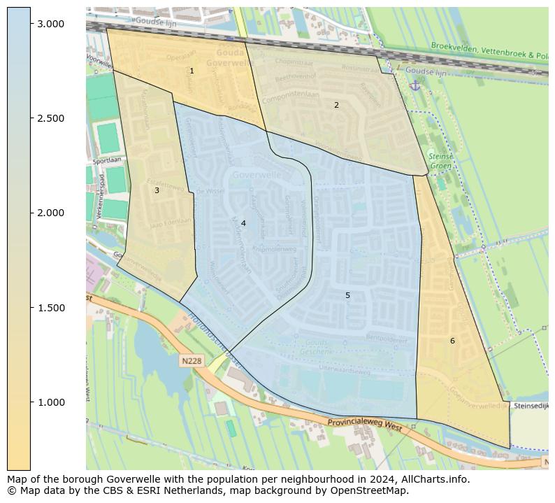 Image of the borough Goverwelle at the map. This image is used as introduction to this page. This page shows a lot of information about the population in the borough Goverwelle (such as the distribution by age groups of the residents, the composition of households, whether inhabitants are natives or Dutch with an immigration background, data about the houses (numbers, types, price development, use, type of property, ...) and more (car ownership, energy consumption, ...) based on open data from the Dutch Central Bureau of Statistics and various other sources!