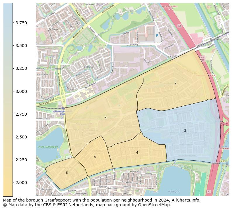 Image of the borough Graafsepoort at the map. This image is used as introduction to this page. This page shows a lot of information about the population in the borough Graafsepoort (such as the distribution by age groups of the residents, the composition of households, whether inhabitants are natives or Dutch with an immigration background, data about the houses (numbers, types, price development, use, type of property, ...) and more (car ownership, energy consumption, ...) based on open data from the Dutch Central Bureau of Statistics and various other sources!