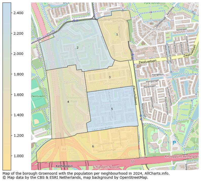 Image of the borough Groenoord at the map. This image is used as introduction to this page. This page shows a lot of information about the population in the borough Groenoord (such as the distribution by age groups of the residents, the composition of households, whether inhabitants are natives or Dutch with an immigration background, data about the houses (numbers, types, price development, use, type of property, ...) and more (car ownership, energy consumption, ...) based on open data from the Dutch Central Bureau of Statistics and various other sources!