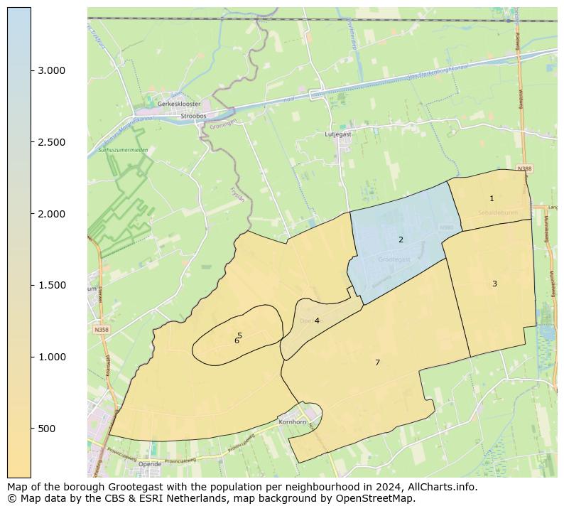 Image of the borough Grootegast at the map. This image is used as introduction to this page. This page shows a lot of information about the population in the borough Grootegast (such as the distribution by age groups of the residents, the composition of households, whether inhabitants are natives or Dutch with an immigration background, data about the houses (numbers, types, price development, use, type of property, ...) and more (car ownership, energy consumption, ...) based on open data from the Dutch Central Bureau of Statistics and various other sources!