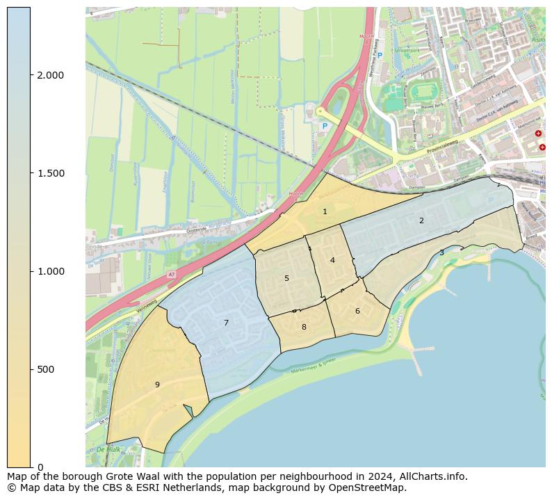 Image of the borough Grote Waal at the map. This image is used as introduction to this page. This page shows a lot of information about the population in the borough Grote Waal (such as the distribution by age groups of the residents, the composition of households, whether inhabitants are natives or Dutch with an immigration background, data about the houses (numbers, types, price development, use, type of property, ...) and more (car ownership, energy consumption, ...) based on open data from the Dutch Central Bureau of Statistics and various other sources!