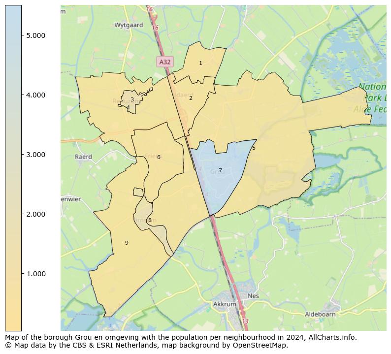 Image of the borough Grou en omgeving at the map. This image is used as introduction to this page. This page shows a lot of information about the population in the borough Grou en omgeving (such as the distribution by age groups of the residents, the composition of households, whether inhabitants are natives or Dutch with an immigration background, data about the houses (numbers, types, price development, use, type of property, ...) and more (car ownership, energy consumption, ...) based on open data from the Dutch Central Bureau of Statistics and various other sources!