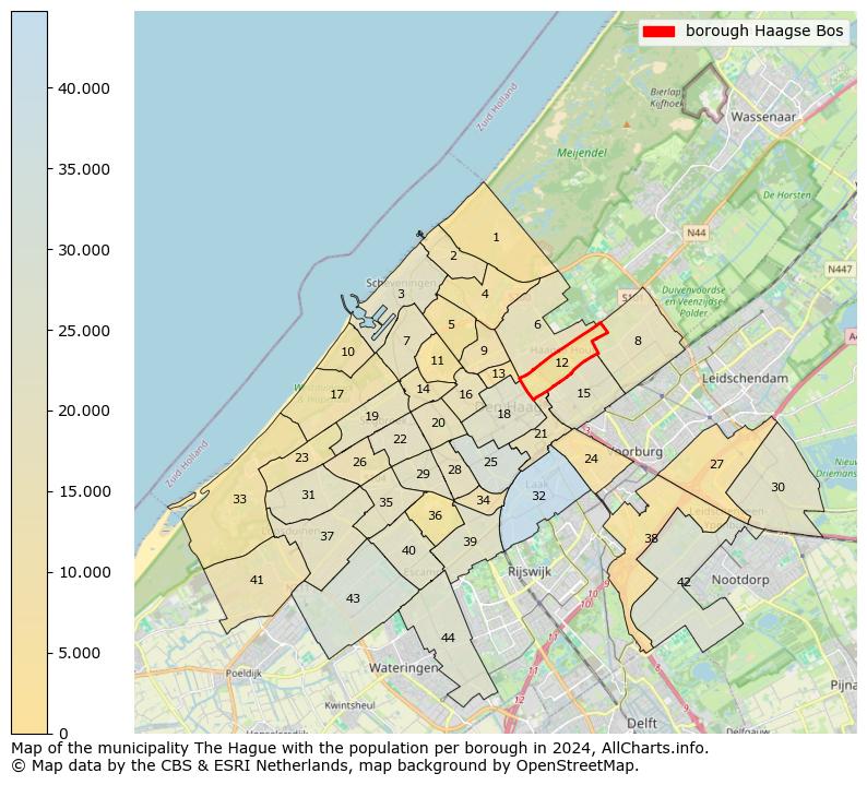 Image of the borough Haagse Bos at the map. This image is used as introduction to this page. This page shows a lot of information about the population in the borough Haagse Bos (such as the distribution by age groups of the residents, the composition of households, whether inhabitants are natives or Dutch with an immigration background, data about the houses (numbers, types, price development, use, type of property, ...) and more (car ownership, energy consumption, ...) based on open data from the Dutch Central Bureau of Statistics and various other sources!