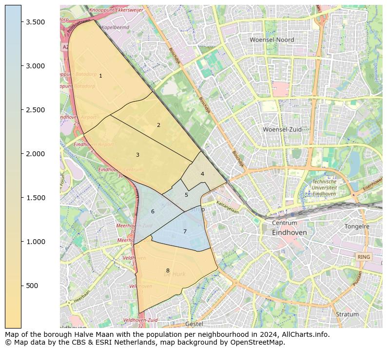 Image of the borough Halve Maan at the map. This image is used as introduction to this page. This page shows a lot of information about the population in the borough Halve Maan (such as the distribution by age groups of the residents, the composition of households, whether inhabitants are natives or Dutch with an immigration background, data about the houses (numbers, types, price development, use, type of property, ...) and more (car ownership, energy consumption, ...) based on open data from the Dutch Central Bureau of Statistics and various other sources!