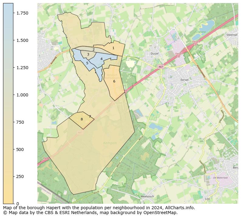 Image of the borough Hapert at the map. This image is used as introduction to this page. This page shows a lot of information about the population in the borough Hapert (such as the distribution by age groups of the residents, the composition of households, whether inhabitants are natives or Dutch with an immigration background, data about the houses (numbers, types, price development, use, type of property, ...) and more (car ownership, energy consumption, ...) based on open data from the Dutch Central Bureau of Statistics and various other sources!