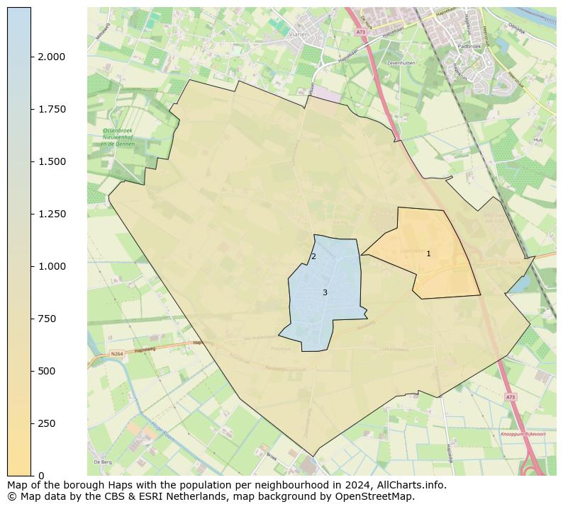 Image of the borough Haps at the map. This image is used as introduction to this page. This page shows a lot of information about the population in the borough Haps (such as the distribution by age groups of the residents, the composition of households, whether inhabitants are natives or Dutch with an immigration background, data about the houses (numbers, types, price development, use, type of property, ...) and more (car ownership, energy consumption, ...) based on open data from the Dutch Central Bureau of Statistics and various other sources!