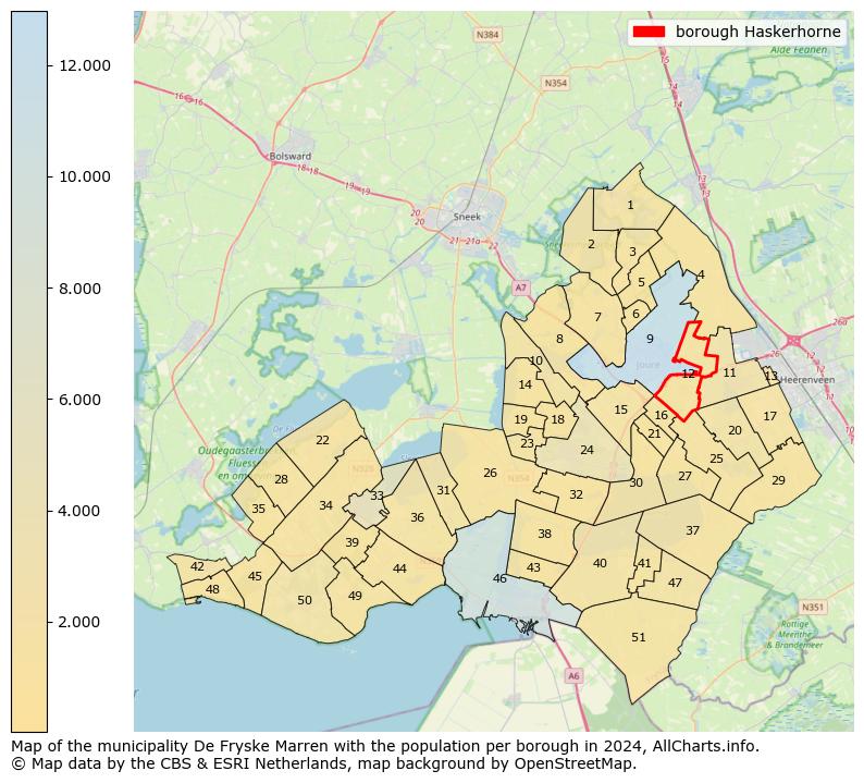 Image of the borough Haskerhorne at the map. This image is used as introduction to this page. This page shows a lot of information about the population in the borough Haskerhorne (such as the distribution by age groups of the residents, the composition of households, whether inhabitants are natives or Dutch with an immigration background, data about the houses (numbers, types, price development, use, type of property, ...) and more (car ownership, energy consumption, ...) based on open data from the Dutch Central Bureau of Statistics and various other sources!