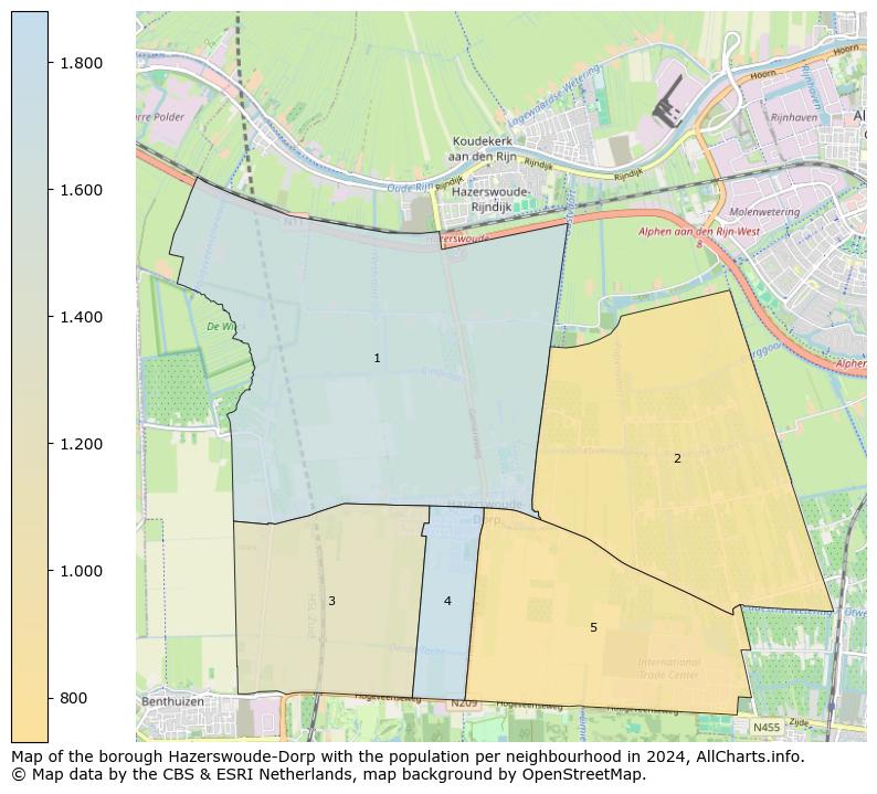 Image of the borough Hazerswoude-Dorp at the map. This image is used as introduction to this page. This page shows a lot of information about the population in the borough Hazerswoude-Dorp (such as the distribution by age groups of the residents, the composition of households, whether inhabitants are natives or Dutch with an immigration background, data about the houses (numbers, types, price development, use, type of property, ...) and more (car ownership, energy consumption, ...) based on open data from the Dutch Central Bureau of Statistics and various other sources!