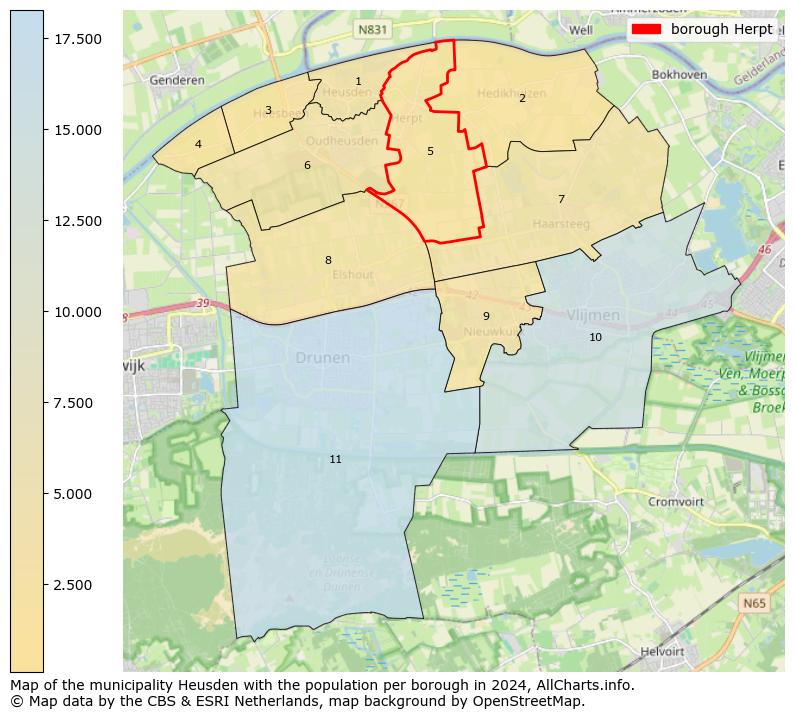 Image of the borough Herpt at the map. This image is used as introduction to this page. This page shows a lot of information about the population in the borough Herpt (such as the distribution by age groups of the residents, the composition of households, whether inhabitants are natives or Dutch with an immigration background, data about the houses (numbers, types, price development, use, type of property, ...) and more (car ownership, energy consumption, ...) based on open data from the Dutch Central Bureau of Statistics and various other sources!