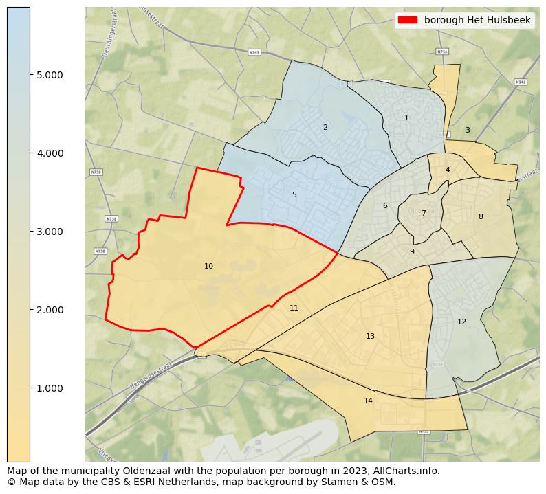 Map of the municipality Oldenzaal with the population per borough in 2023. This page shows a lot of information about residents (such as the distribution by age groups, family composition, gender, native or Dutch with an immigration background, ...), homes (numbers, types, price development, use, type of property, ...) and more (car ownership, energy consumption, ...) based on open data from the Dutch Central Bureau of Statistics and various other sources!