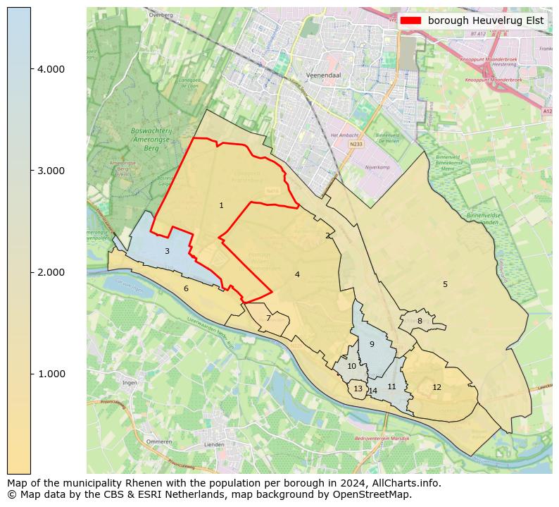 Image of the borough Heuvelrug Elst at the map. This image is used as introduction to this page. This page shows a lot of information about the population in the borough Heuvelrug Elst (such as the distribution by age groups of the residents, the composition of households, whether inhabitants are natives or Dutch with an immigration background, data about the houses (numbers, types, price development, use, type of property, ...) and more (car ownership, energy consumption, ...) based on open data from the Dutch Central Bureau of Statistics and various other sources!