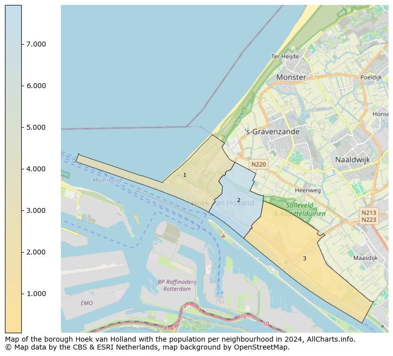 Image of the borough Hoek van Holland at the map. This image is used as introduction to this page. This page shows a lot of information about the population in the borough Hoek van Holland (such as the distribution by age groups of the residents, the composition of households, whether inhabitants are natives or Dutch with an immigration background, data about the houses (numbers, types, price development, use, type of property, ...) and more (car ownership, energy consumption, ...) based on open data from the Dutch Central Bureau of Statistics and various other sources!