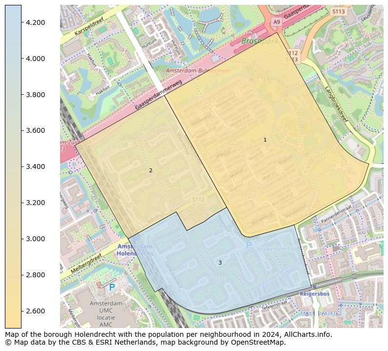 Image of the borough Holendrecht at the map. This image is used as introduction to this page. This page shows a lot of information about the population in the borough Holendrecht (such as the distribution by age groups of the residents, the composition of households, whether inhabitants are natives or Dutch with an immigration background, data about the houses (numbers, types, price development, use, type of property, ...) and more (car ownership, energy consumption, ...) based on open data from the Dutch Central Bureau of Statistics and various other sources!