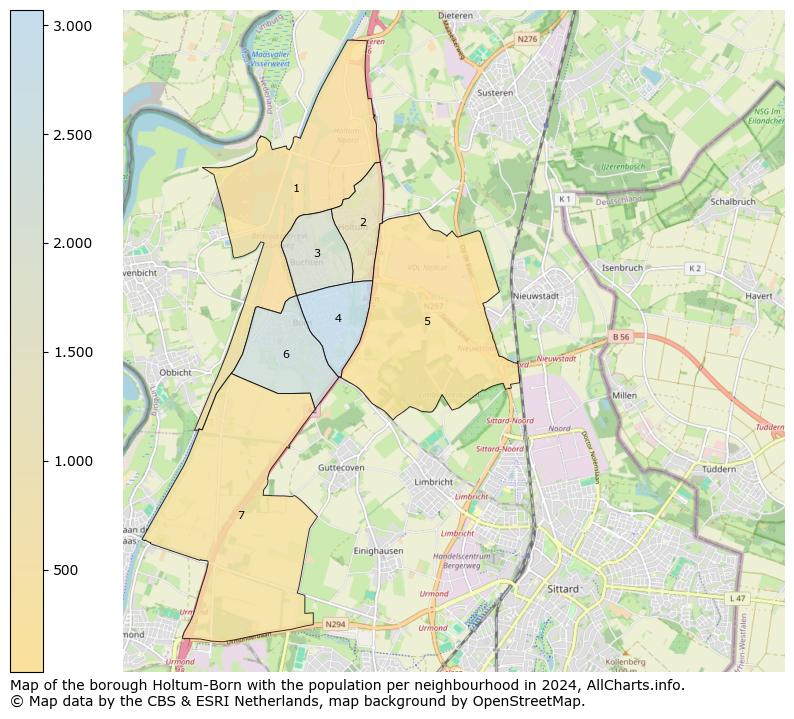 Image of the borough Holtum-Born at the map. This image is used as introduction to this page. This page shows a lot of information about the population in the borough Holtum-Born (such as the distribution by age groups of the residents, the composition of households, whether inhabitants are natives or Dutch with an immigration background, data about the houses (numbers, types, price development, use, type of property, ...) and more (car ownership, energy consumption, ...) based on open data from the Dutch Central Bureau of Statistics and various other sources!