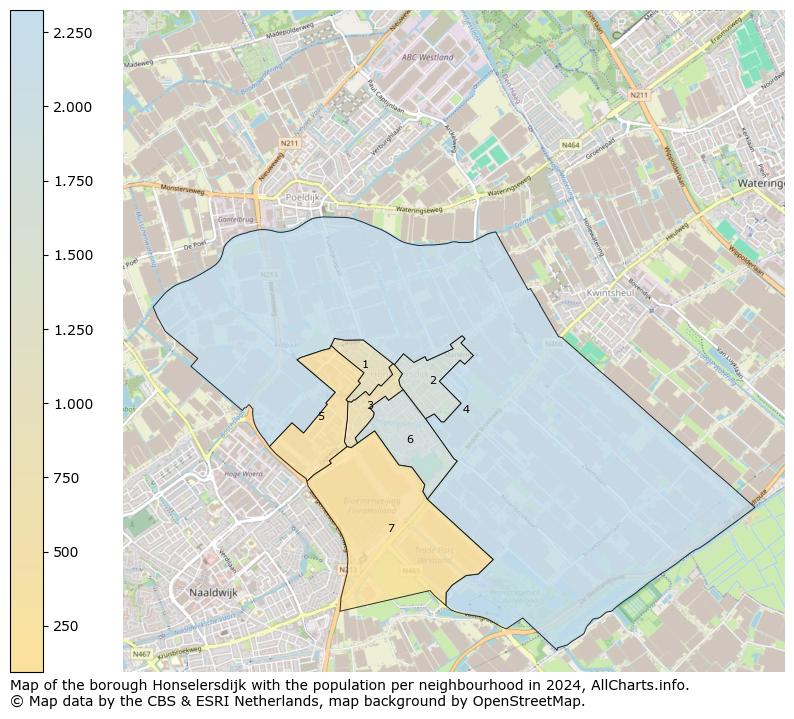 Image of the borough Honselersdijk at the map. This image is used as introduction to this page. This page shows a lot of information about the population in the borough Honselersdijk (such as the distribution by age groups of the residents, the composition of households, whether inhabitants are natives or Dutch with an immigration background, data about the houses (numbers, types, price development, use, type of property, ...) and more (car ownership, energy consumption, ...) based on open data from the Dutch Central Bureau of Statistics and various other sources!