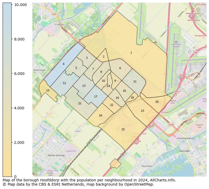 Image of the borough Hoofddorp at the map. This image is used as introduction to this page. This page shows a lot of information about the population in the borough Hoofddorp (such as the distribution by age groups of the residents, the composition of households, whether inhabitants are natives or Dutch with an immigration background, data about the houses (numbers, types, price development, use, type of property, ...) and more (car ownership, energy consumption, ...) based on open data from the Dutch Central Bureau of Statistics and various other sources!