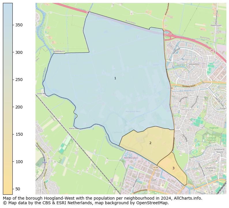 Image of the borough Hoogland-West at the map. This image is used as introduction to this page. This page shows a lot of information about the population in the borough Hoogland-West (such as the distribution by age groups of the residents, the composition of households, whether inhabitants are natives or Dutch with an immigration background, data about the houses (numbers, types, price development, use, type of property, ...) and more (car ownership, energy consumption, ...) based on open data from the Dutch Central Bureau of Statistics and various other sources!