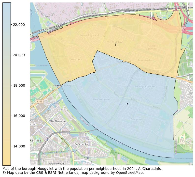 Image of the borough Hoogvliet at the map. This image is used as introduction to this page. This page shows a lot of information about the population in the borough Hoogvliet (such as the distribution by age groups of the residents, the composition of households, whether inhabitants are natives or Dutch with an immigration background, data about the houses (numbers, types, price development, use, type of property, ...) and more (car ownership, energy consumption, ...) based on open data from the Dutch Central Bureau of Statistics and various other sources!