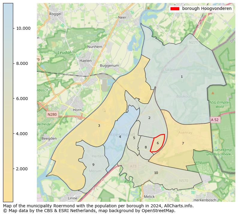 Image of the borough Hoogvonderen at the map. This image is used as introduction to this page. This page shows a lot of information about the population in the borough Hoogvonderen (such as the distribution by age groups of the residents, the composition of households, whether inhabitants are natives or Dutch with an immigration background, data about the houses (numbers, types, price development, use, type of property, ...) and more (car ownership, energy consumption, ...) based on open data from the Dutch Central Bureau of Statistics and various other sources!