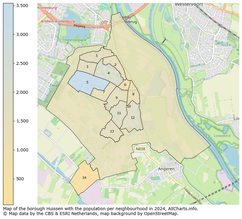 Image of the borough Huissen at the map. This image is used as introduction to this page. This page shows a lot of information about the population in the borough Huissen (such as the distribution by age groups of the residents, the composition of households, whether inhabitants are natives or Dutch with an immigration background, data about the houses (numbers, types, price development, use, type of property, ...) and more (car ownership, energy consumption, ...) based on open data from the Dutch Central Bureau of Statistics and various other sources!