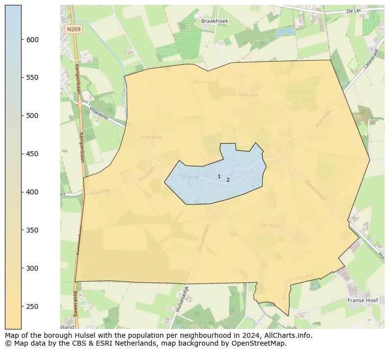 Image of the borough Hulsel at the map. This image is used as introduction to this page. This page shows a lot of information about the population in the borough Hulsel (such as the distribution by age groups of the residents, the composition of households, whether inhabitants are natives or Dutch with an immigration background, data about the houses (numbers, types, price development, use, type of property, ...) and more (car ownership, energy consumption, ...) based on open data from the Dutch Central Bureau of Statistics and various other sources!