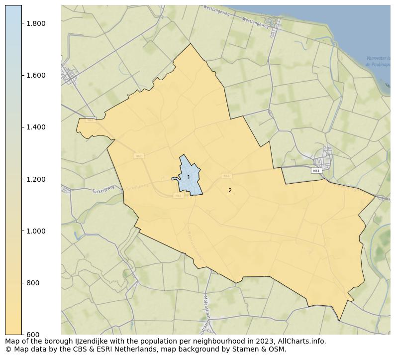 Map of the borough IJzendijke with the population per neighbourhood in 2023. This page shows a lot of information about residents (such as the distribution by age groups, family composition, gender, native or Dutch with an immigration background, ...), homes (numbers, types, price development, use, type of property, ...) and more (car ownership, energy consumption, ...) based on open data from the Dutch Central Bureau of Statistics and various other sources!