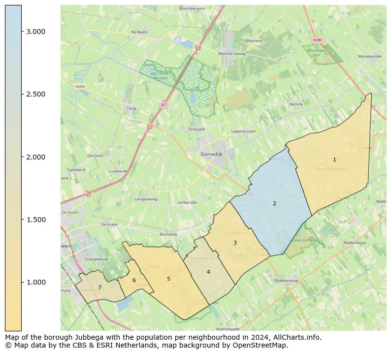 Image of the borough Jubbega at the map. This image is used as introduction to this page. This page shows a lot of information about the population in the borough Jubbega (such as the distribution by age groups of the residents, the composition of households, whether inhabitants are natives or Dutch with an immigration background, data about the houses (numbers, types, price development, use, type of property, ...) and more (car ownership, energy consumption, ...) based on open data from the Dutch Central Bureau of Statistics and various other sources!