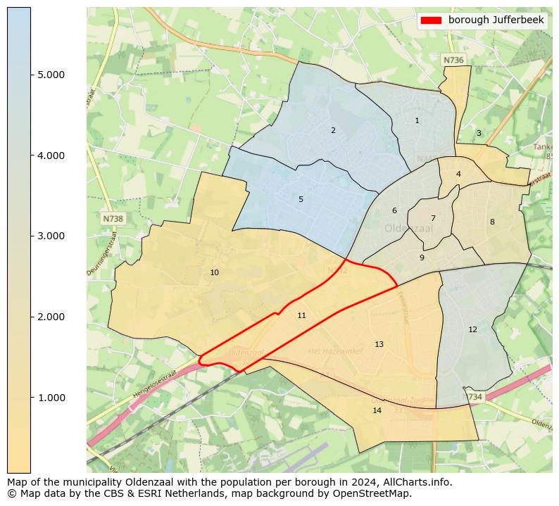 Image of the borough Jufferbeek at the map. This image is used as introduction to this page. This page shows a lot of information about the population in the borough Jufferbeek (such as the distribution by age groups of the residents, the composition of households, whether inhabitants are natives or Dutch with an immigration background, data about the houses (numbers, types, price development, use, type of property, ...) and more (car ownership, energy consumption, ...) based on open data from the Dutch Central Bureau of Statistics and various other sources!