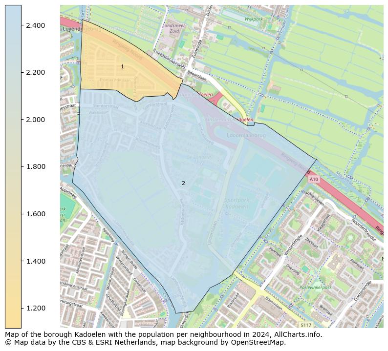 Image of the borough Kadoelen at the map. This image is used as introduction to this page. This page shows a lot of information about the population in the borough Kadoelen (such as the distribution by age groups of the residents, the composition of households, whether inhabitants are natives or Dutch with an immigration background, data about the houses (numbers, types, price development, use, type of property, ...) and more (car ownership, energy consumption, ...) based on open data from the Dutch Central Bureau of Statistics and various other sources!