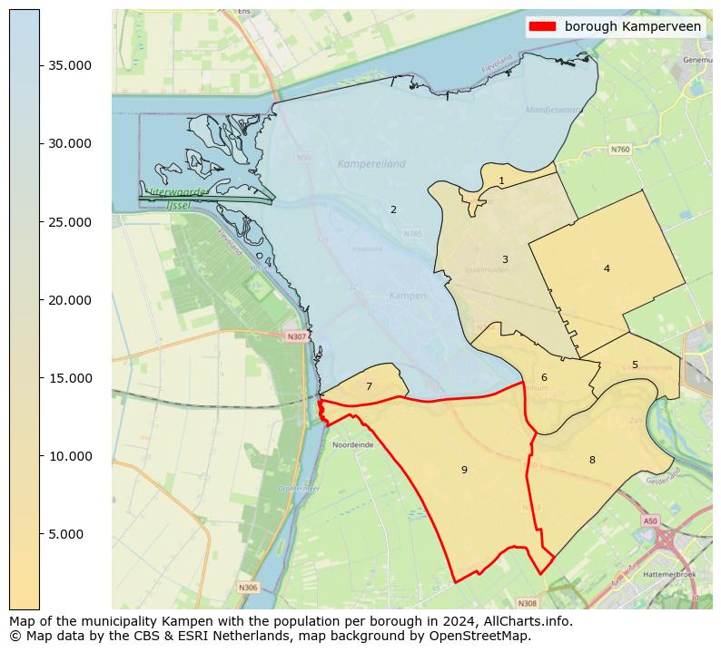 Image of the borough Kamperveen at the map. This image is used as introduction to this page. This page shows a lot of information about the population in the borough Kamperveen (such as the distribution by age groups of the residents, the composition of households, whether inhabitants are natives or Dutch with an immigration background, data about the houses (numbers, types, price development, use, type of property, ...) and more (car ownership, energy consumption, ...) based on open data from the Dutch Central Bureau of Statistics and various other sources!