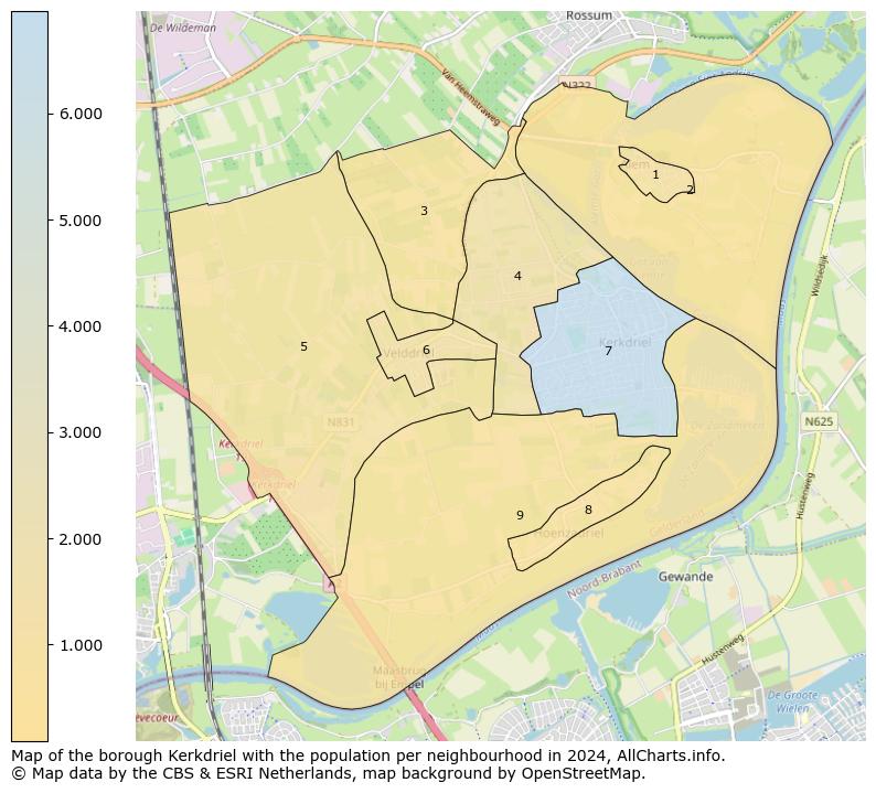 Image of the borough Kerkdriel at the map. This image is used as introduction to this page. This page shows a lot of information about the population in the borough Kerkdriel (such as the distribution by age groups of the residents, the composition of households, whether inhabitants are natives or Dutch with an immigration background, data about the houses (numbers, types, price development, use, type of property, ...) and more (car ownership, energy consumption, ...) based on open data from the Dutch Central Bureau of Statistics and various other sources!