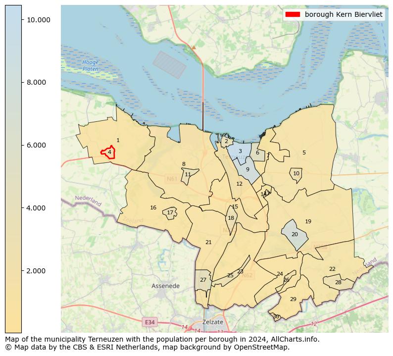 Image of the borough Kern Biervliet at the map. This image is used as introduction to this page. This page shows a lot of information about the population in the borough Kern Biervliet (such as the distribution by age groups of the residents, the composition of households, whether inhabitants are natives or Dutch with an immigration background, data about the houses (numbers, types, price development, use, type of property, ...) and more (car ownership, energy consumption, ...) based on open data from the Dutch Central Bureau of Statistics and various other sources!