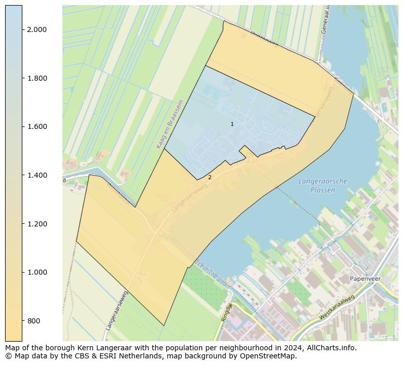 Image of the borough Kern Langeraar at the map. This image is used as introduction to this page. This page shows a lot of information about the population in the borough Kern Langeraar (such as the distribution by age groups of the residents, the composition of households, whether inhabitants are natives or Dutch with an immigration background, data about the houses (numbers, types, price development, use, type of property, ...) and more (car ownership, energy consumption, ...) based on open data from the Dutch Central Bureau of Statistics and various other sources!