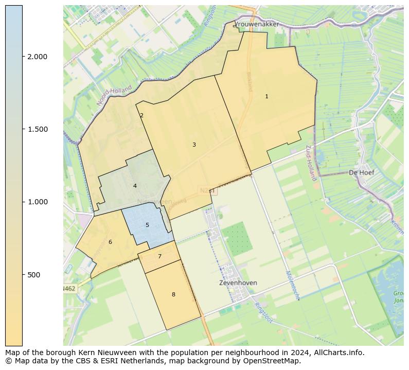 Image of the borough Kern Nieuwveen at the map. This image is used as introduction to this page. This page shows a lot of information about the population in the borough Kern Nieuwveen (such as the distribution by age groups of the residents, the composition of households, whether inhabitants are natives or Dutch with an immigration background, data about the houses (numbers, types, price development, use, type of property, ...) and more (car ownership, energy consumption, ...) based on open data from the Dutch Central Bureau of Statistics and various other sources!