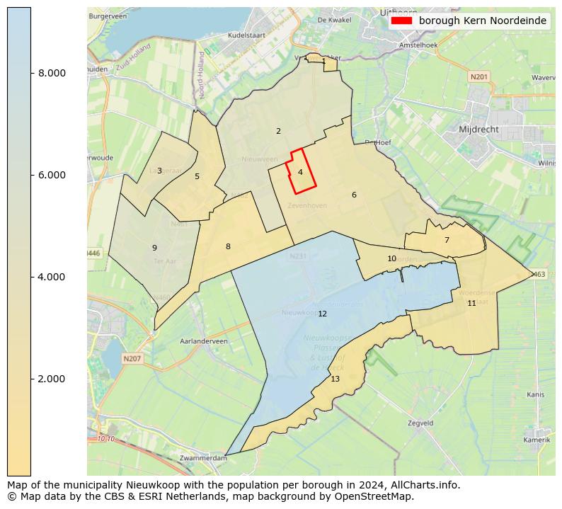 Image of the borough Kern Noordeinde at the map. This image is used as introduction to this page. This page shows a lot of information about the population in the borough Kern Noordeinde (such as the distribution by age groups of the residents, the composition of households, whether inhabitants are natives or Dutch with an immigration background, data about the houses (numbers, types, price development, use, type of property, ...) and more (car ownership, energy consumption, ...) based on open data from the Dutch Central Bureau of Statistics and various other sources!