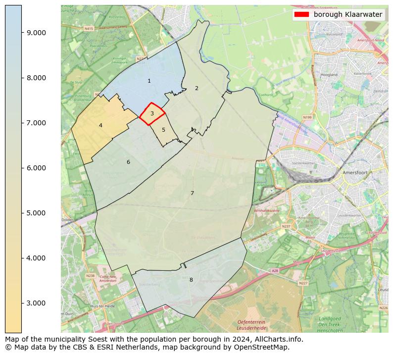 Image of the borough Klaarwater at the map. This image is used as introduction to this page. This page shows a lot of information about the population in the borough Klaarwater (such as the distribution by age groups of the residents, the composition of households, whether inhabitants are natives or Dutch with an immigration background, data about the houses (numbers, types, price development, use, type of property, ...) and more (car ownership, energy consumption, ...) based on open data from the Dutch Central Bureau of Statistics and various other sources!