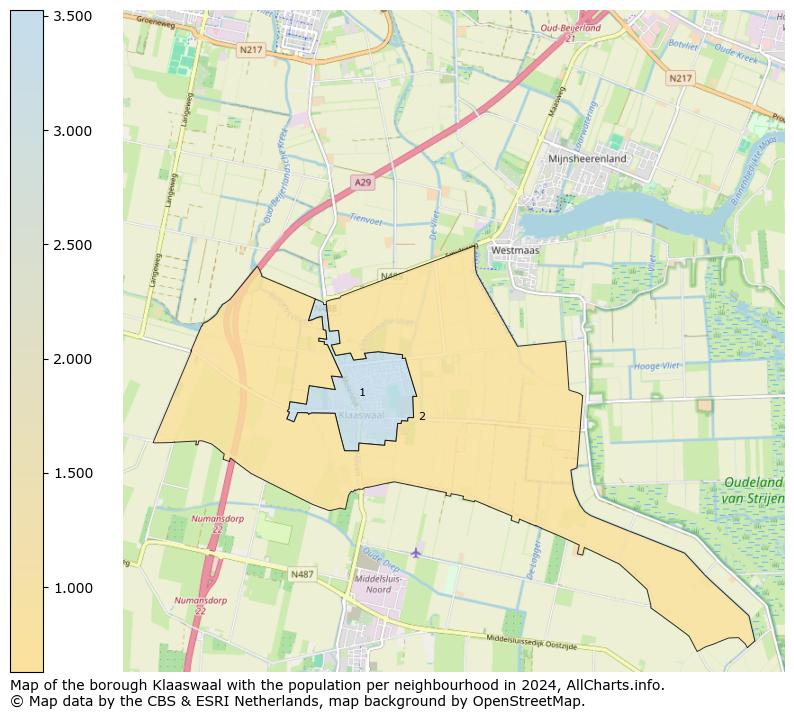 Image of the borough Klaaswaal at the map. This image is used as introduction to this page. This page shows a lot of information about the population in the borough Klaaswaal (such as the distribution by age groups of the residents, the composition of households, whether inhabitants are natives or Dutch with an immigration background, data about the houses (numbers, types, price development, use, type of property, ...) and more (car ownership, energy consumption, ...) based on open data from the Dutch Central Bureau of Statistics and various other sources!