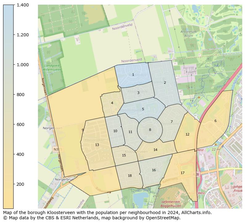 Image of the borough Kloosterveen at the map. This image is used as introduction to this page. This page shows a lot of information about the population in the borough Kloosterveen (such as the distribution by age groups of the residents, the composition of households, whether inhabitants are natives or Dutch with an immigration background, data about the houses (numbers, types, price development, use, type of property, ...) and more (car ownership, energy consumption, ...) based on open data from the Dutch Central Bureau of Statistics and various other sources!